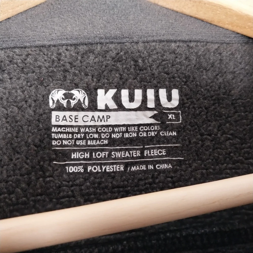 KUIU Base Camp Sweater Mens XL Gray High Loft Full Zip Jacket Fleece Outdoor